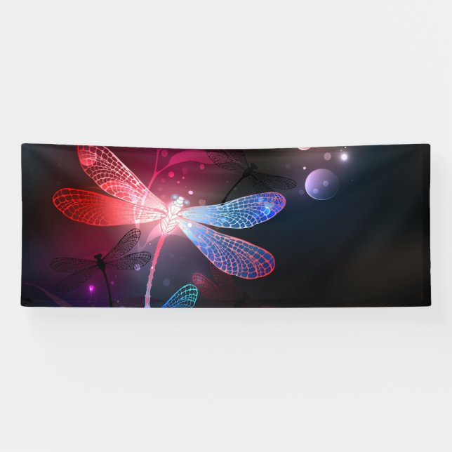 Glowing red dragonfly banner (Horizontal)