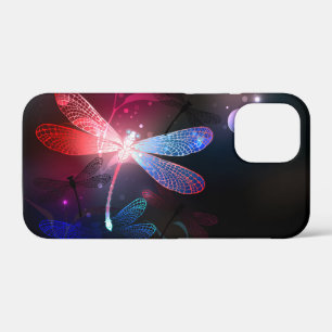 Glowing red dragonfly iPhone 12 mini case