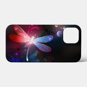 Glowing red dragonfly iPhone 13 mini case