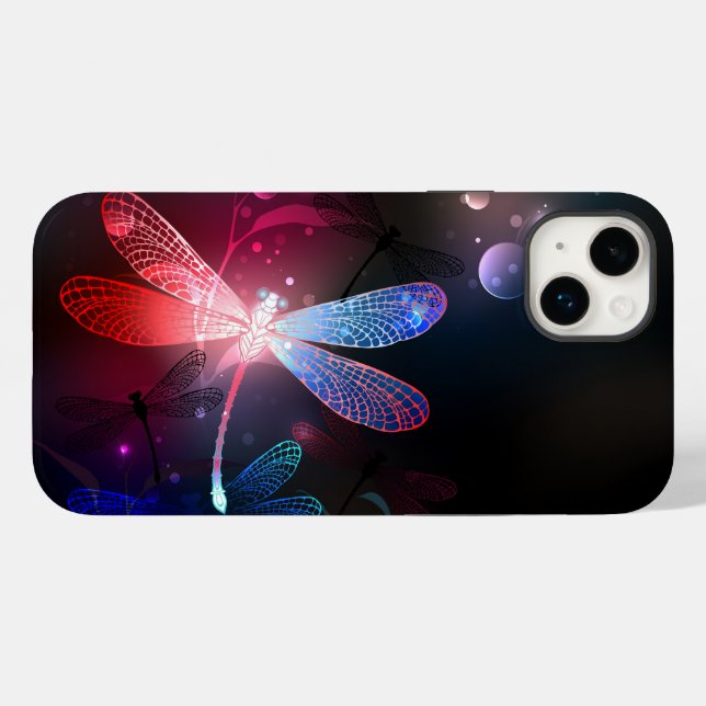 Glowing red dragonfly Case-Mate iPhone case (Back (Horizontal))