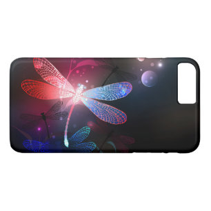 Glowing red dragonfly iPhone 8 plus/7 plus case