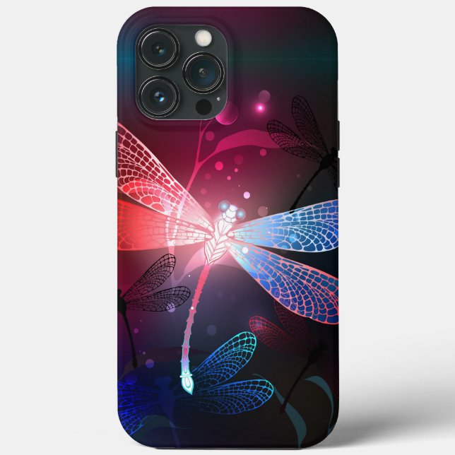 Glowing red dragonfly Case-Mate iPhone case (Back)