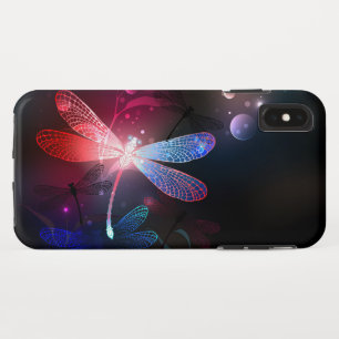 Glowing red dragonfly iPhone XS max case