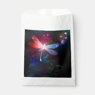 Glowing red dragonfly favour bags