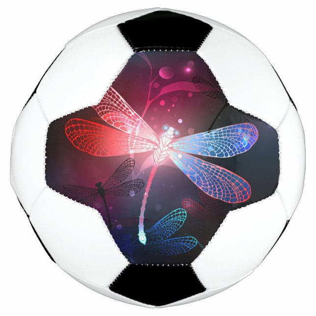 Glowing red dragonfly football (Front)