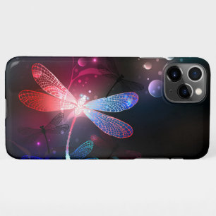 Glowing red dragonfly iPhone 11Pro max case