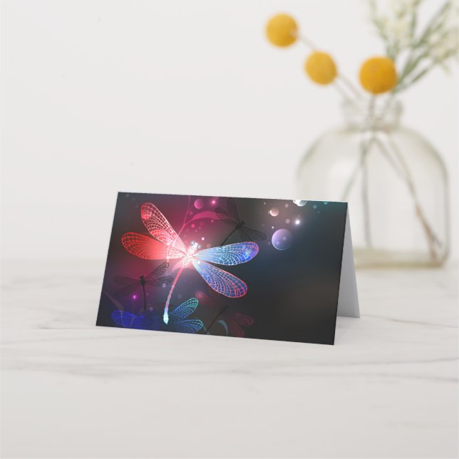 Glowing red dragonfly loyalty card (Front)