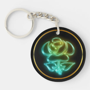 Glowing Rose Keychain