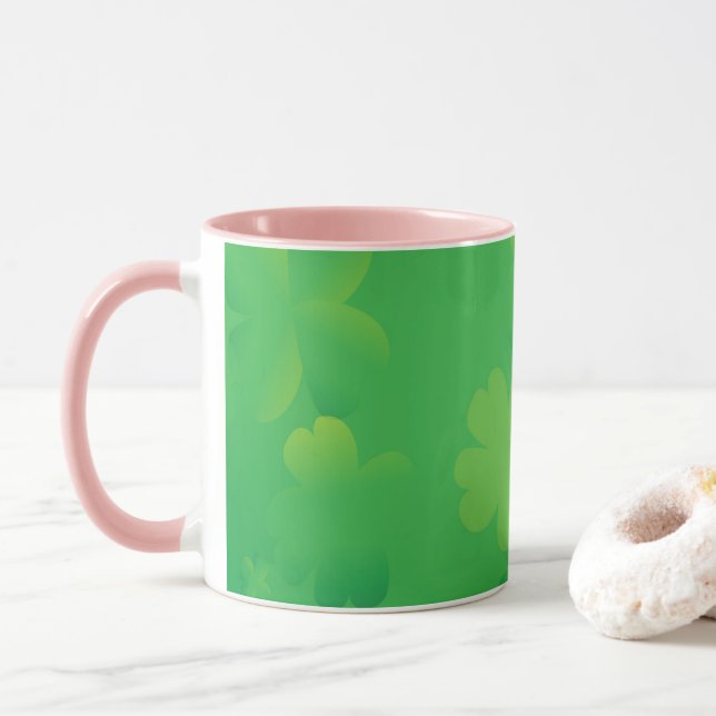 Glowing Shamrocks Mug (With Donut)