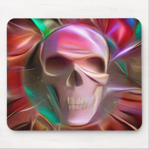 Glowing skull mouse mat