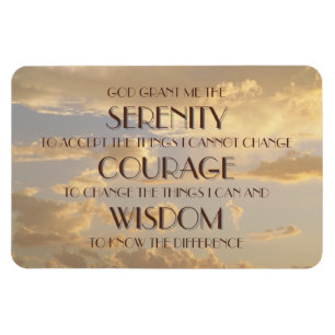 Glowing Sky Serenity Prayer Flexi Magnet