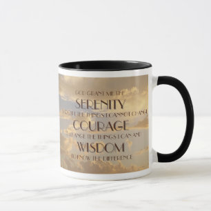 Glowing Sky Serenity Prayer Mug