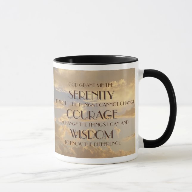 Glowing Sky Serenity Prayer Mug (Right)