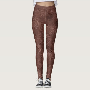 Glowing Spiders rusty web Leggings