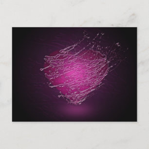 Glowing Splash Heart - Postcard