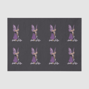 Glowing Star Flowers Pretty Purple Fairy Girl Tissue Paper