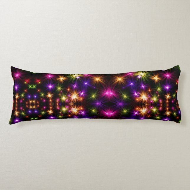 Glowing Starburst Sherpa Throw Body Cushion (Front)