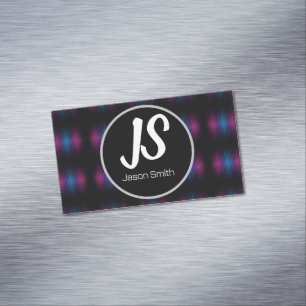 Glowing steel pattern 	Magnetic business card