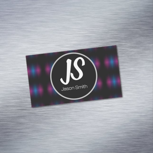 Glowing steel pattern 	Magnetic business card (In Situ)