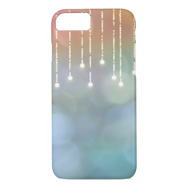 glowing string of lights on bokeh Case-Mate iPhone case (Back)