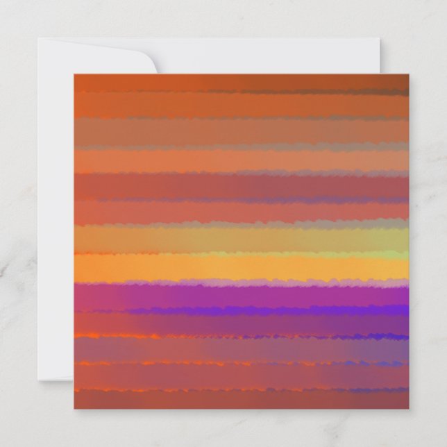 Glowing Sunrise Salty Watercolor Pop Of Colour Art Card (Front)