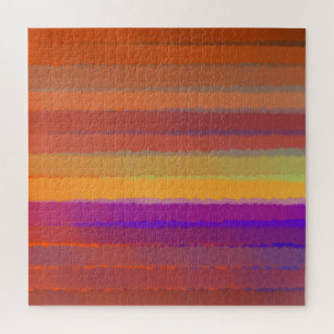 Glowing Sunrise Salty Watercolor Pop Of Colour Art Jigsaw Puzzle