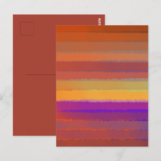 Glowing Sunrise Salty Watercolor Pop Of Colour Art Postcard (Front/Back)