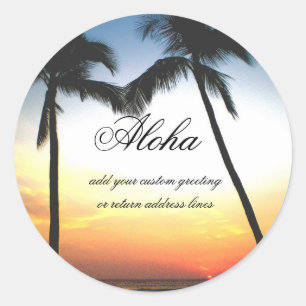 Glowing Sunset custom greeting envelope seals