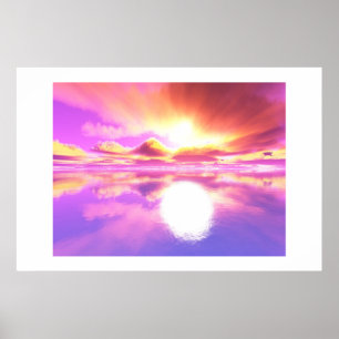 Glowing Sunset II Poster