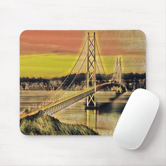 Glowing suspension bridge mouse mat (With Mouse)