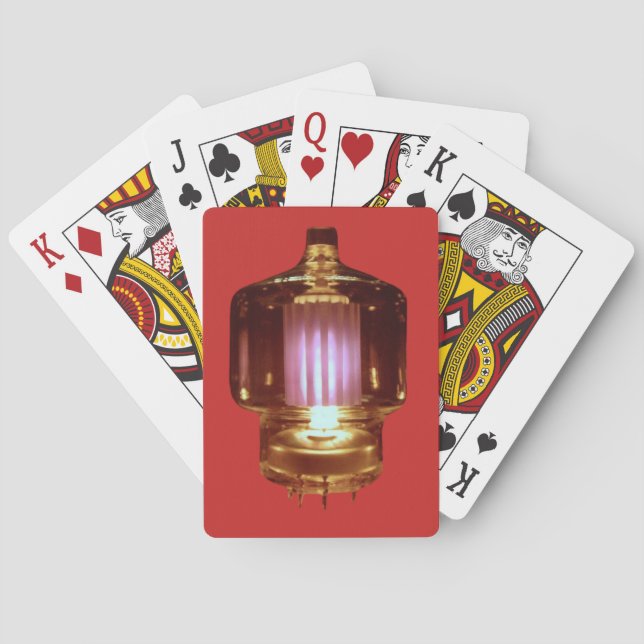 Glowing Transmit Vacuum Tube Playing Cards (Back)