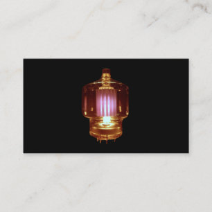 Glowing Transmitter Vacuum Tube Business Card