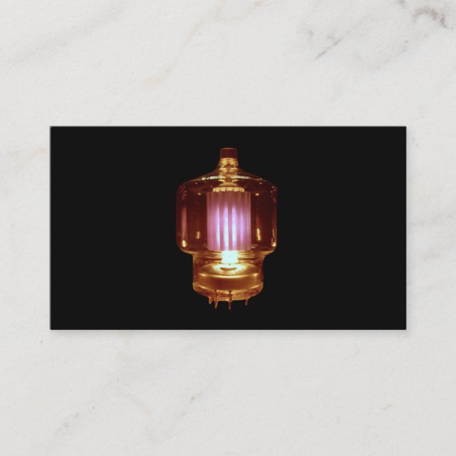 Glowing Transmitter Vacuum Tube Business Card (Front)