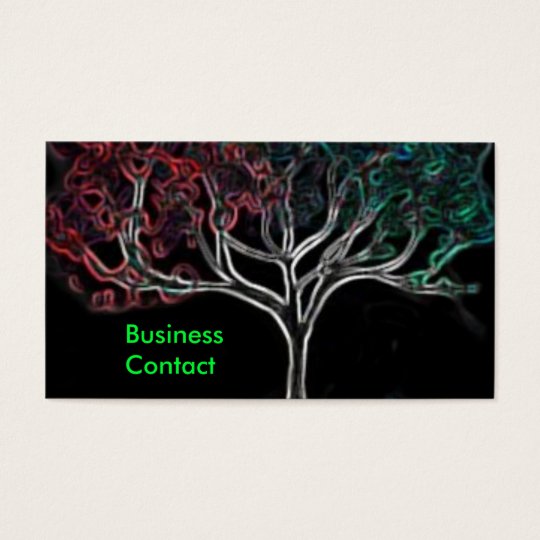 Glowing tree business card