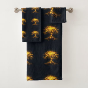 Glowing Tree of Life – Mystical and Enchanting Bath Towel Set