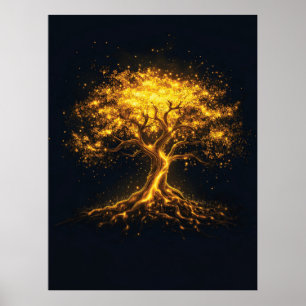 Glowing Tree of Life – Mystical and Enchanting Poster