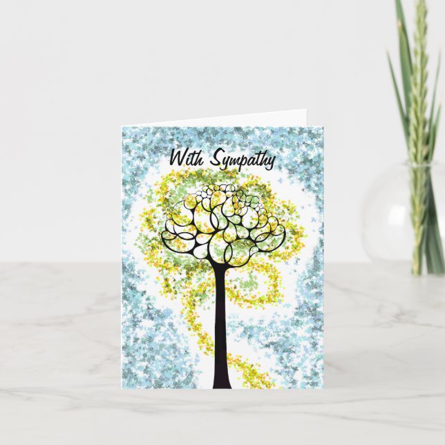 Glowing Tree of Life Sympathy Card (Front)