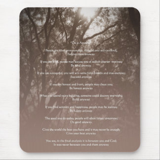 Glowing Trees "Do It Anyway" Mouse Mat