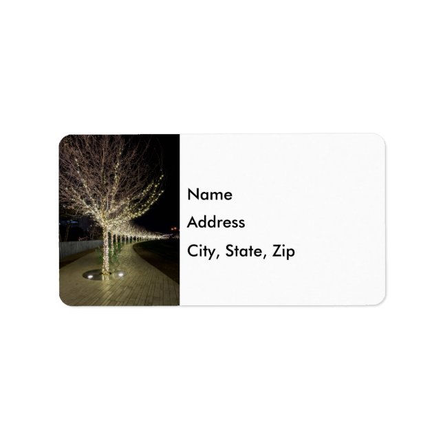 Glowing Trees Walkway Address Label (Front)