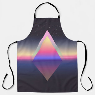 Glowing triangle. Ethereum concept. futuristic abs Apron
