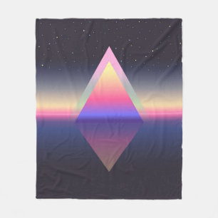 Glowing triangle. Ethereum concept. futuristic abs Fleece Blanket