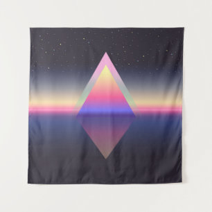 Glowing triangle. Ethereum concept. futuristic abs Tapestry