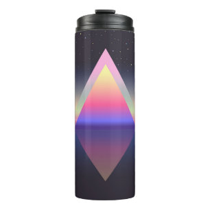 Glowing triangle. Ethereum concept. futuristic abs Thermal Tumbler