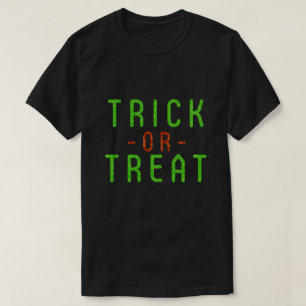 Glowing Trick or Treat Halloween Glitter T-Shirt