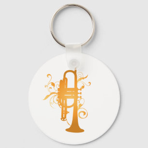 Glowing Trumpet Music Gift Key Ring