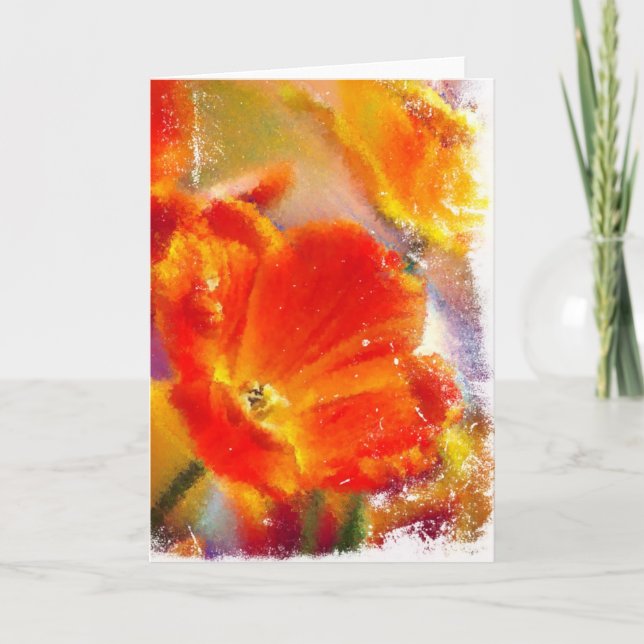 Glowing Tulip-greeting card (Front)