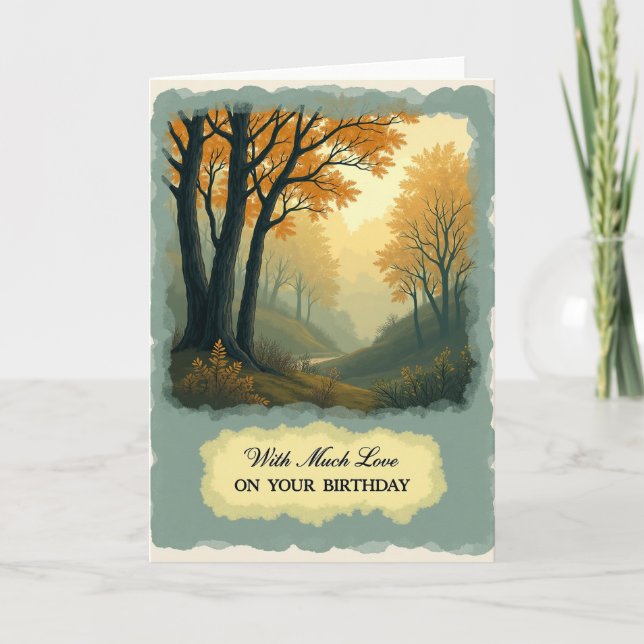 Glowing Valley Birthday Card (Front)