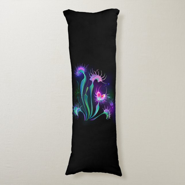 Glowing Venus Flytrap Body Pillow (Front Vertical)