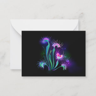 Glowing Venus Flytrap Card