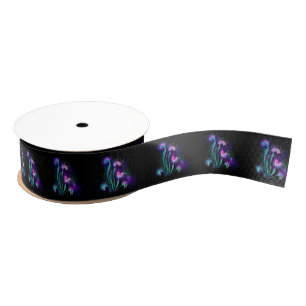 Glowing Venus Flytrap Grosgrain Ribbon